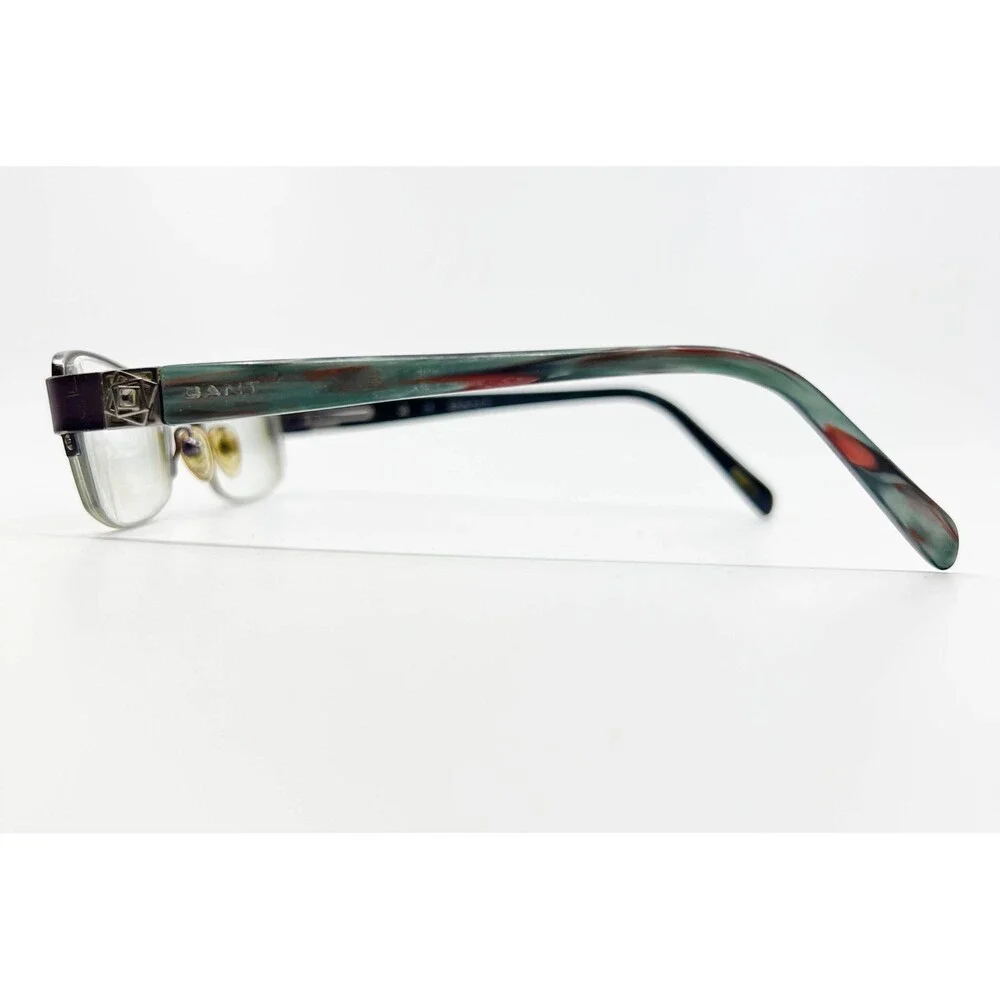 Gant Eyeglasses Womens Purple Half Rim Rectangular Frames 51-17-135